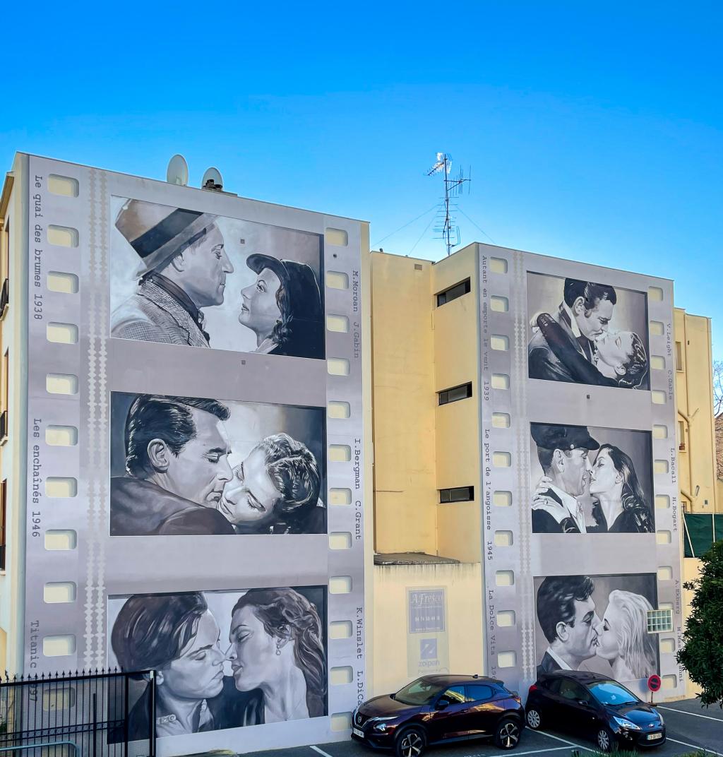 The painted walls of Cannes on the theme of cinema